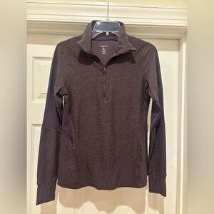 Plum Quarter-Zip Pullover size small